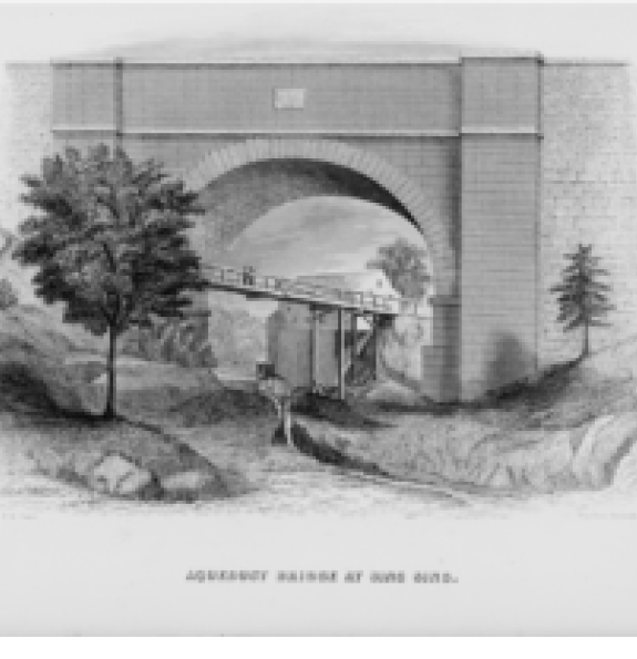 Early drawing of Aqueduct Bridge